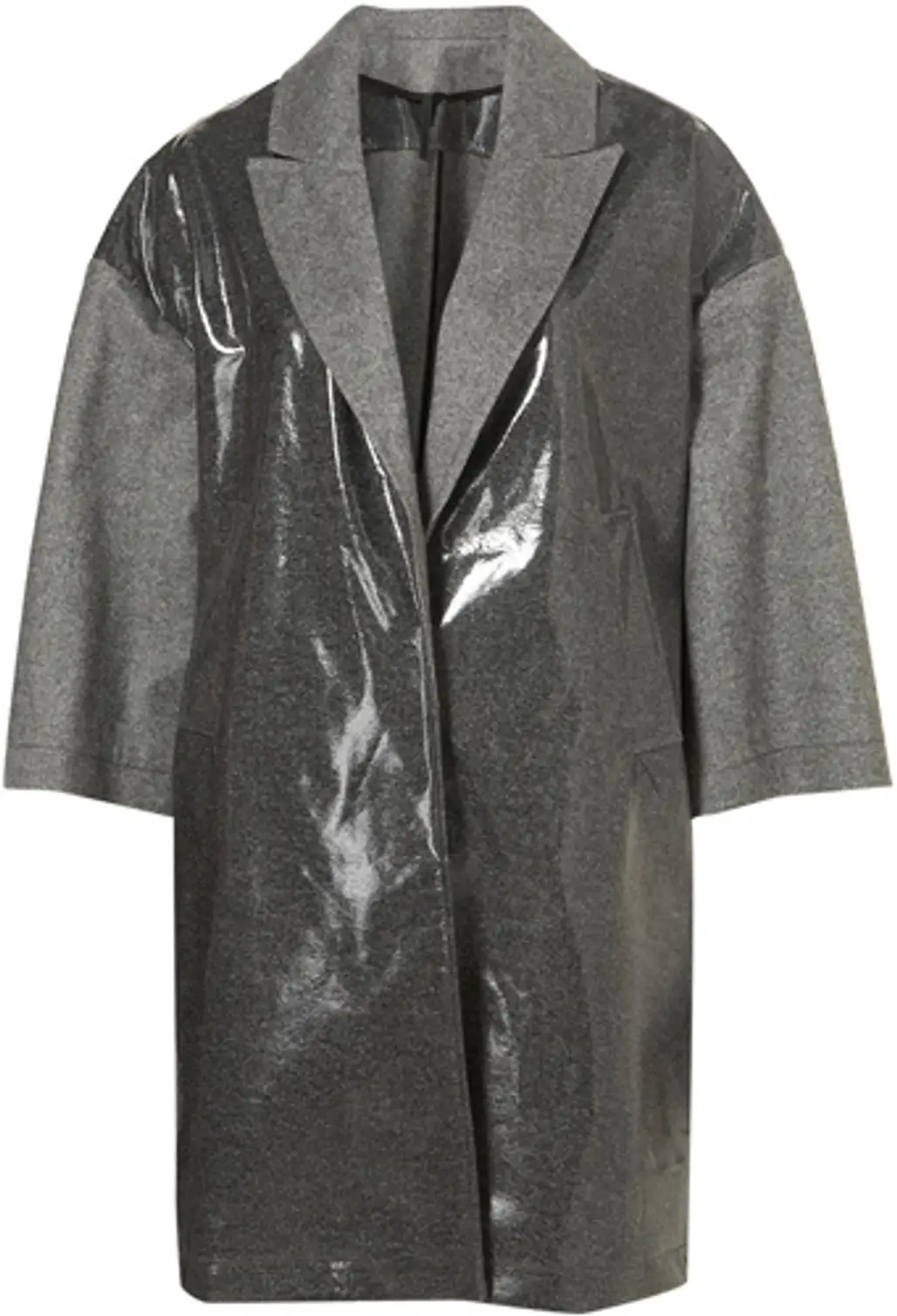 Topshop Unique Grey Coated Raincoat