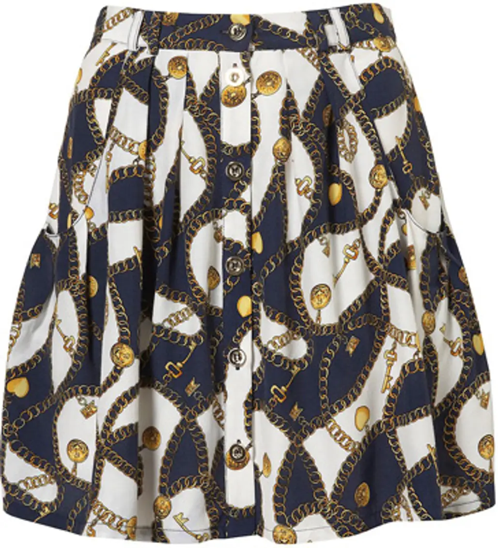 Topshop Chain Print Skirt