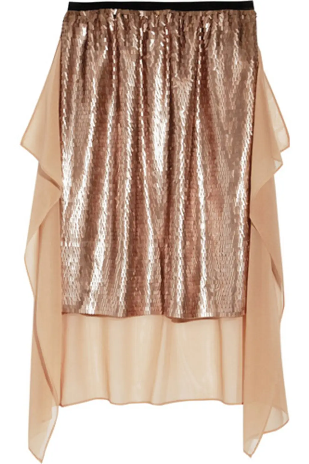 DKNY Sequined Stretch Silk Skirt