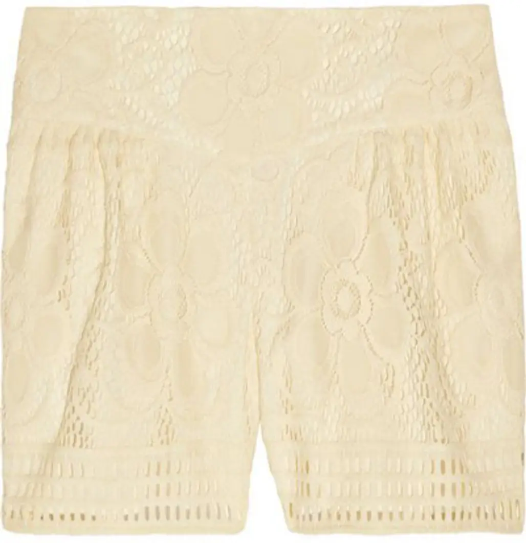 Anna Sui Floral Crochet Shorts
