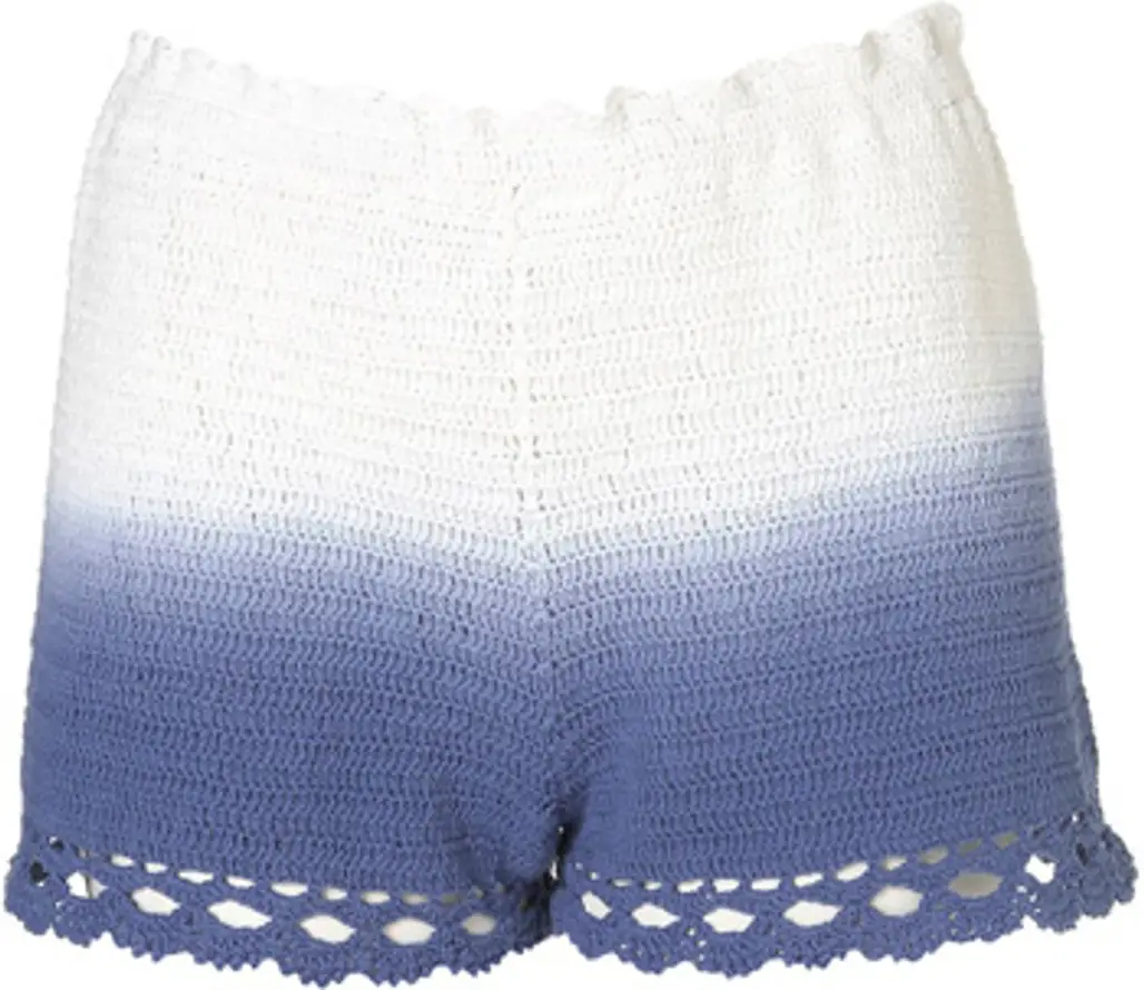 Topshop Knitted Crochet Dip Dye Shorts