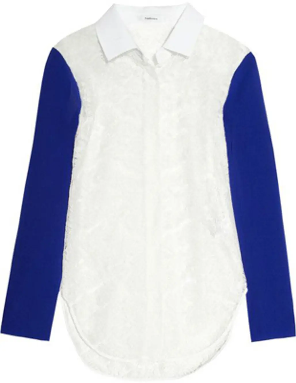 Carven Contrast Sleeve Lace Shirt