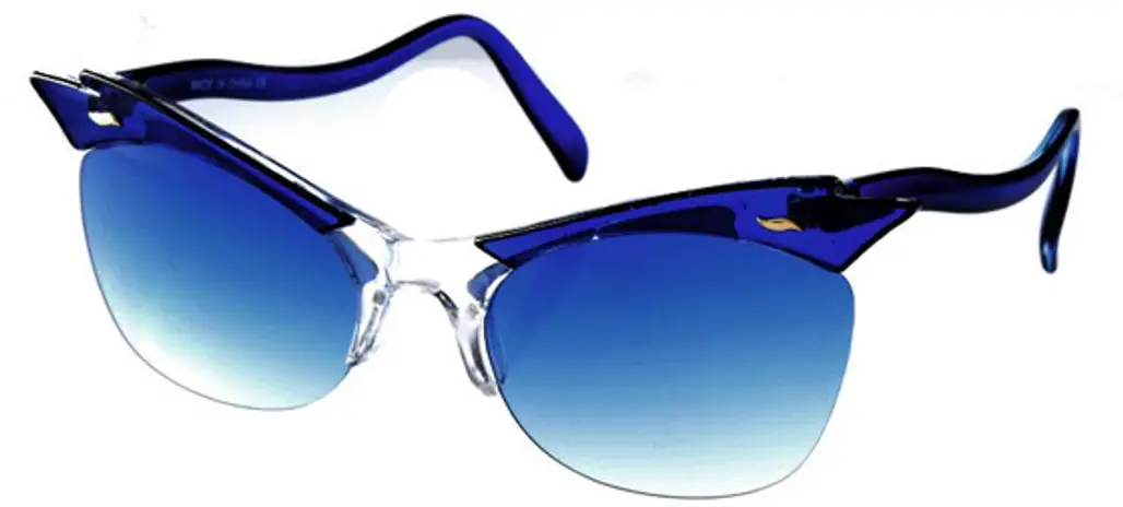 Cat Eye Sunglasses with Cut Away Detail