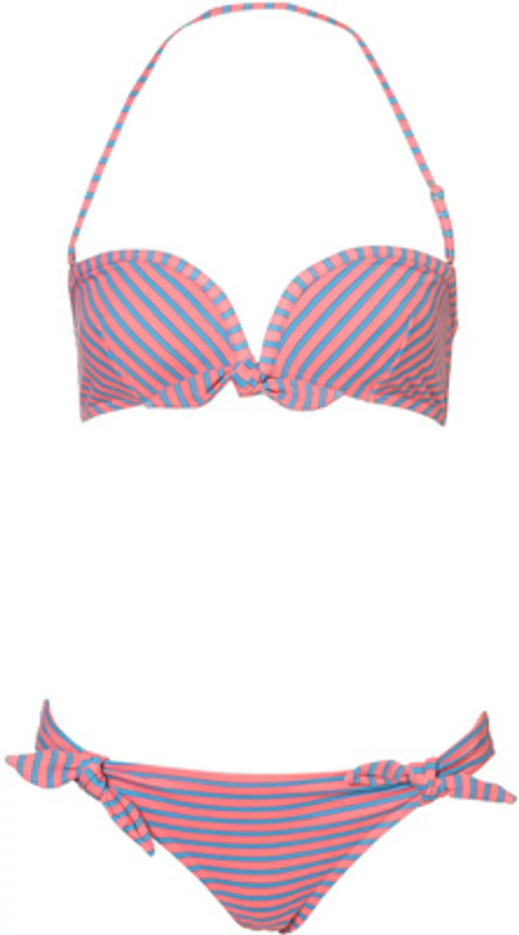 Topshop Striped Bandeau Bikini
