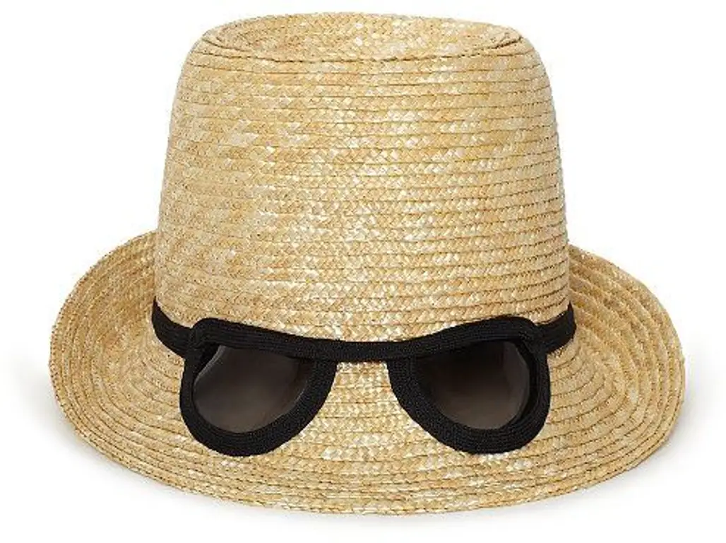 Dunes Lane Straw Cat Eye Sunglasses Hat