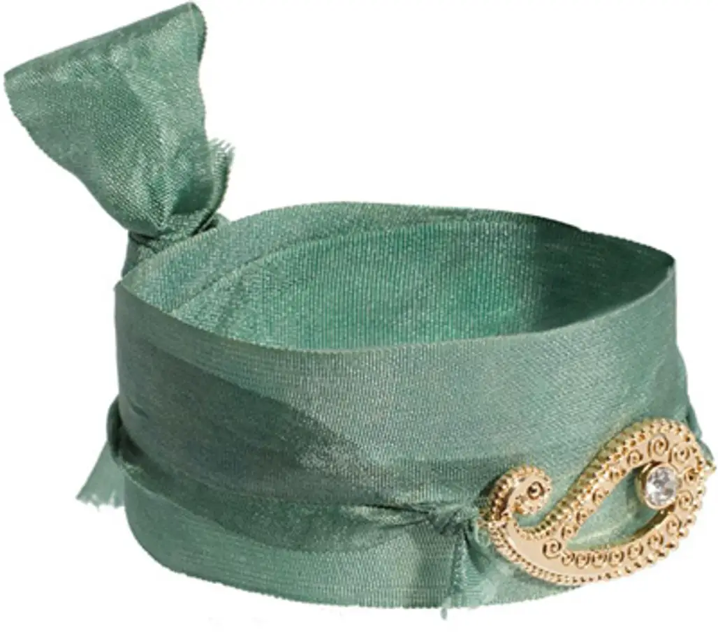 Orelia Paisley Ribbon Wrap Bracelet