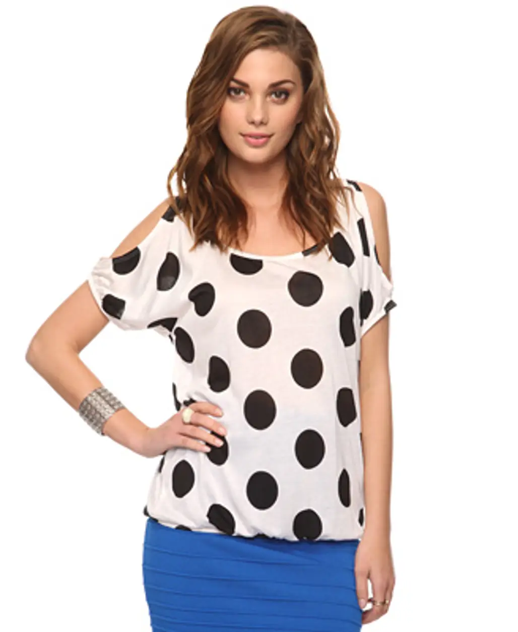 Dotted Cut out Top
