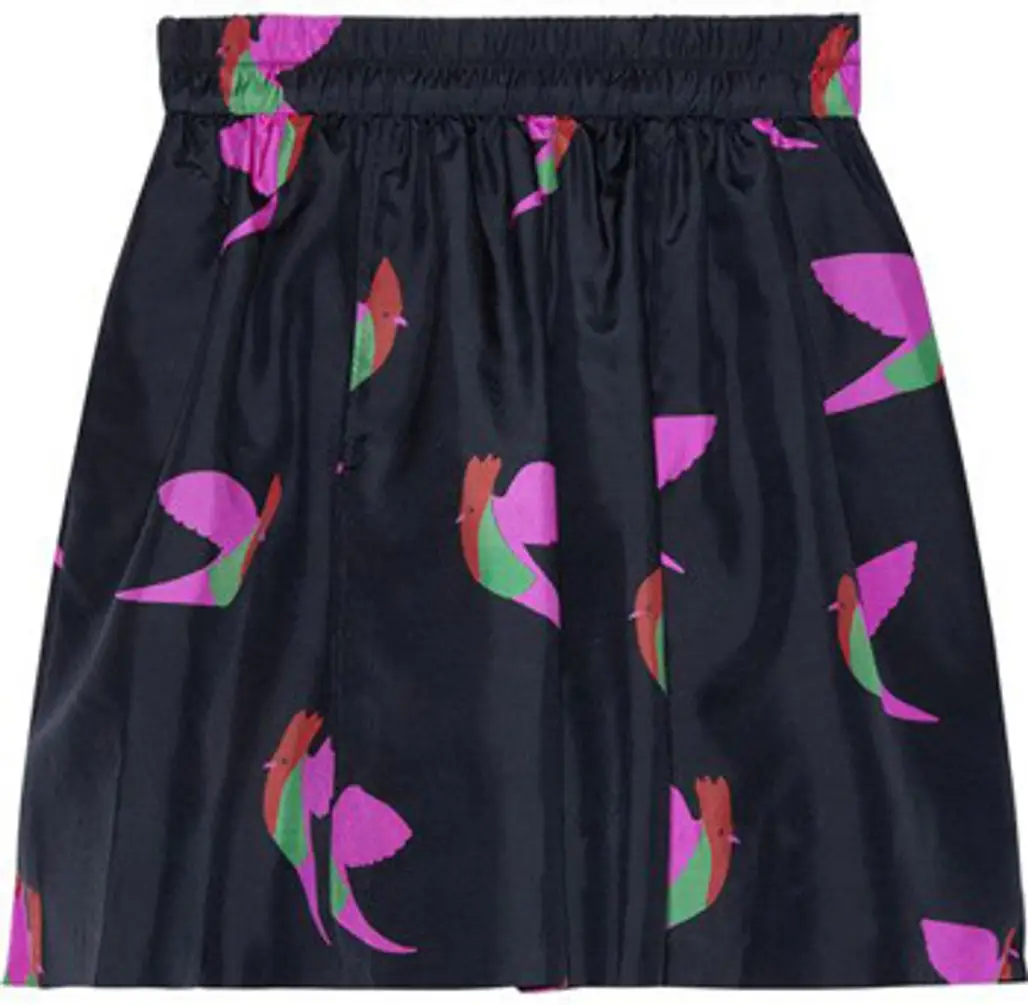 Marc by Marc Jacobs Night Bird Printed Skirt