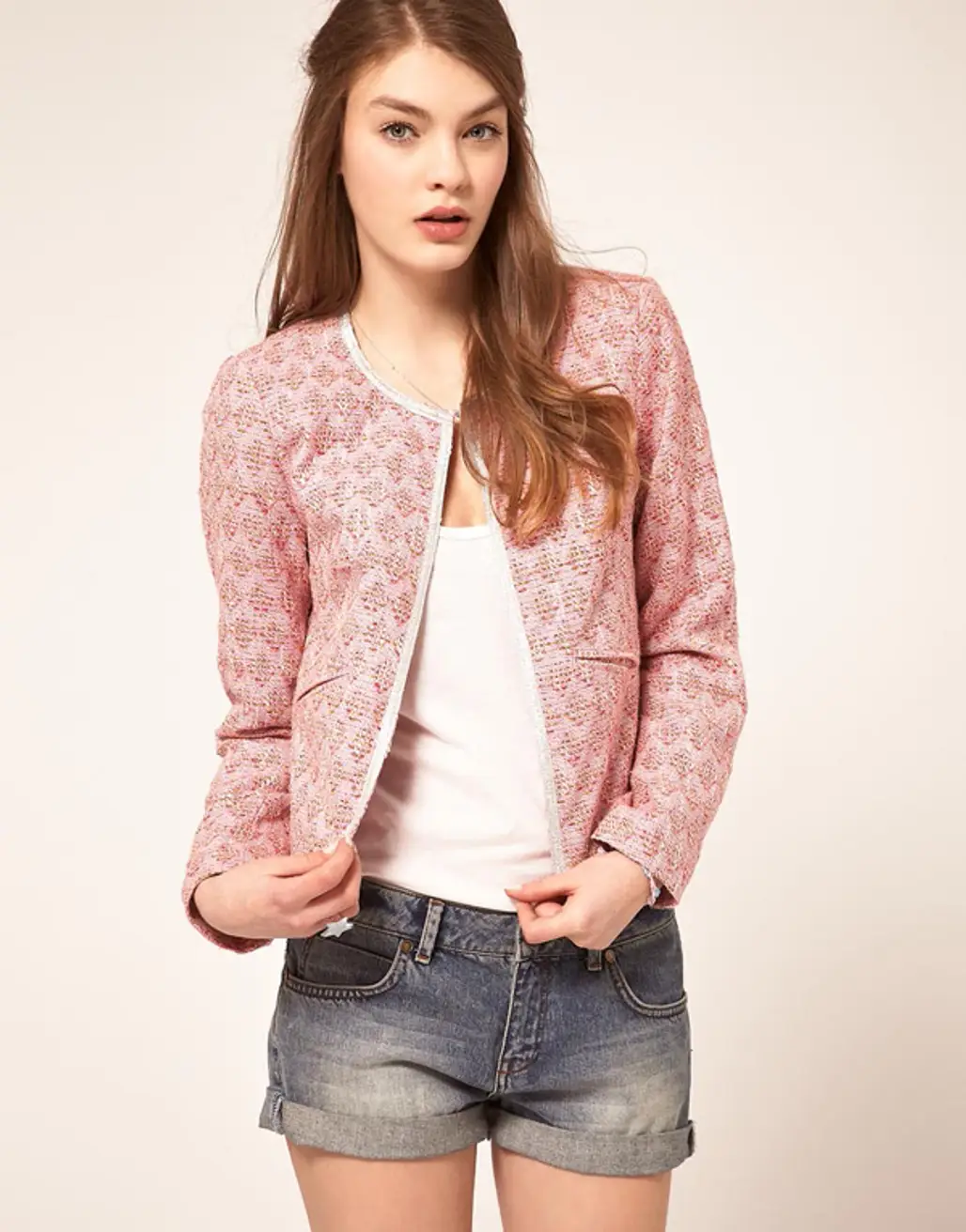 Boucle Jacket with Trim