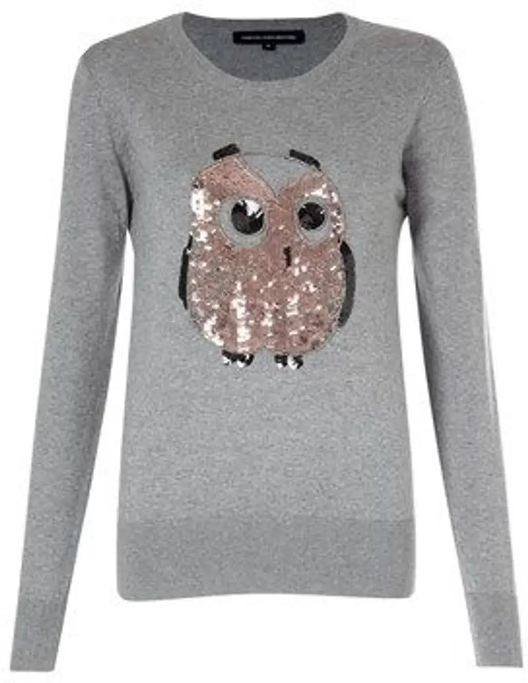 French Connection Lady Owl Sequin Sweater