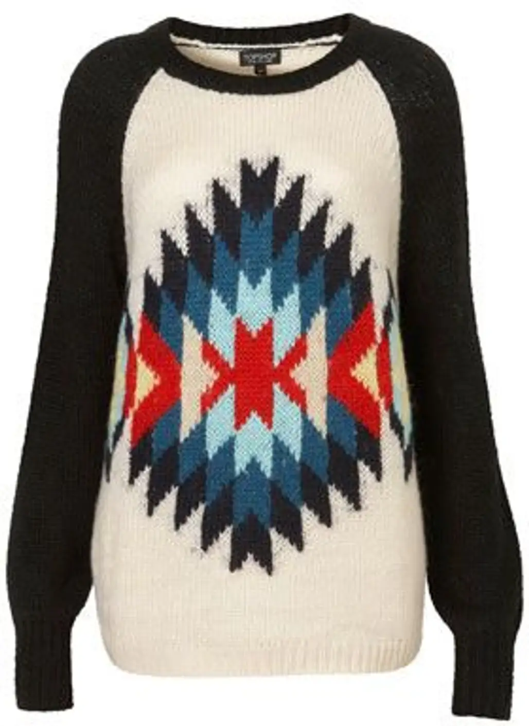 Topshop Knitted Aztec Motif Sweater