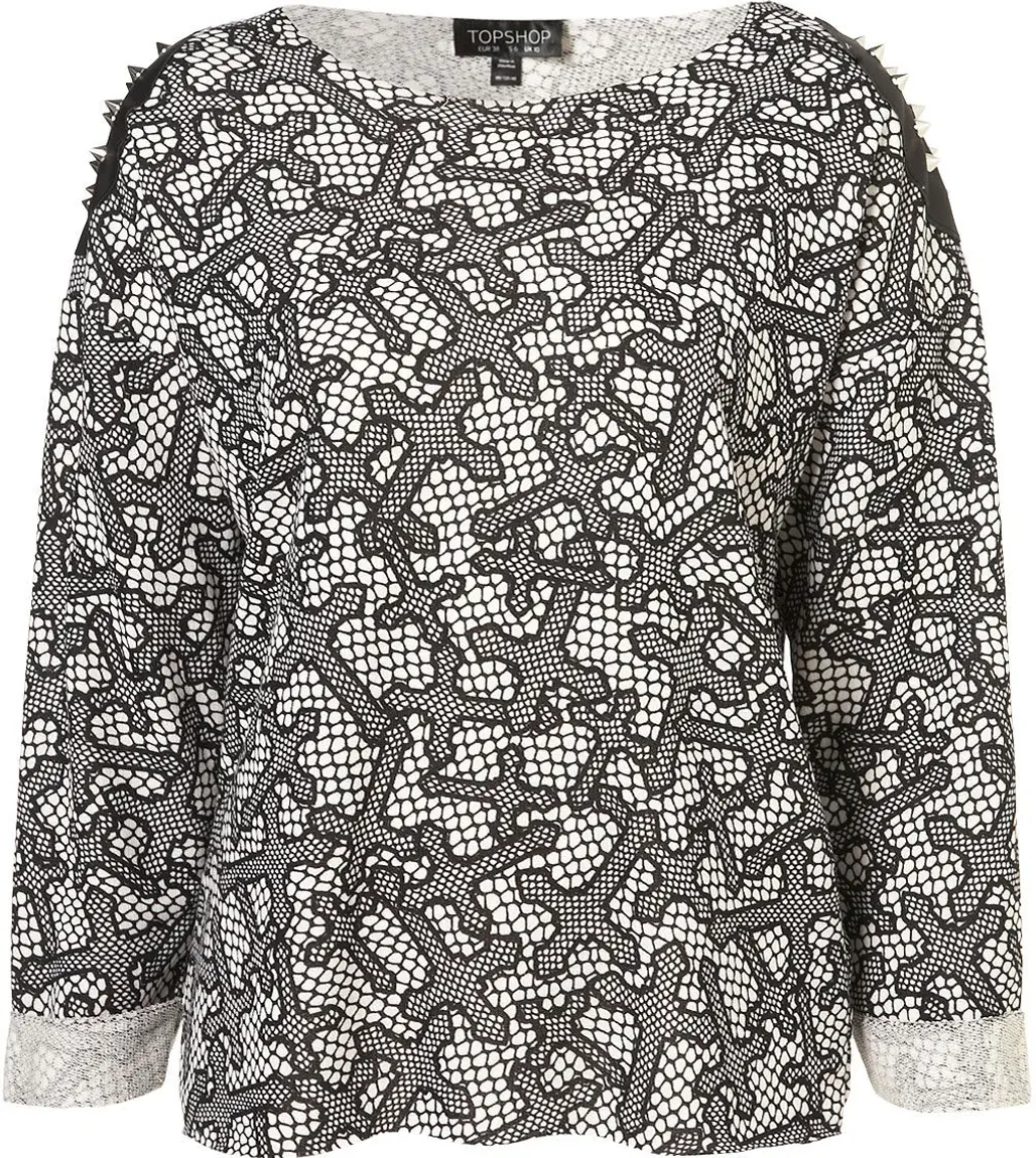 Lace Cross Sweater
