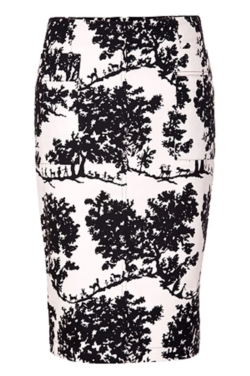 Toile Pattern Pencil Skirt