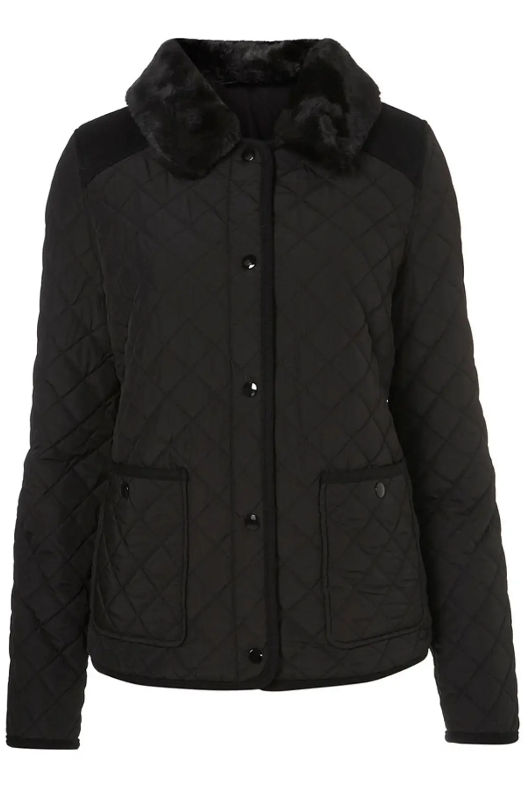 Quilted Fur Collar Jacket