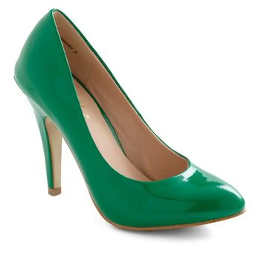 Glossy Green Patent Heels