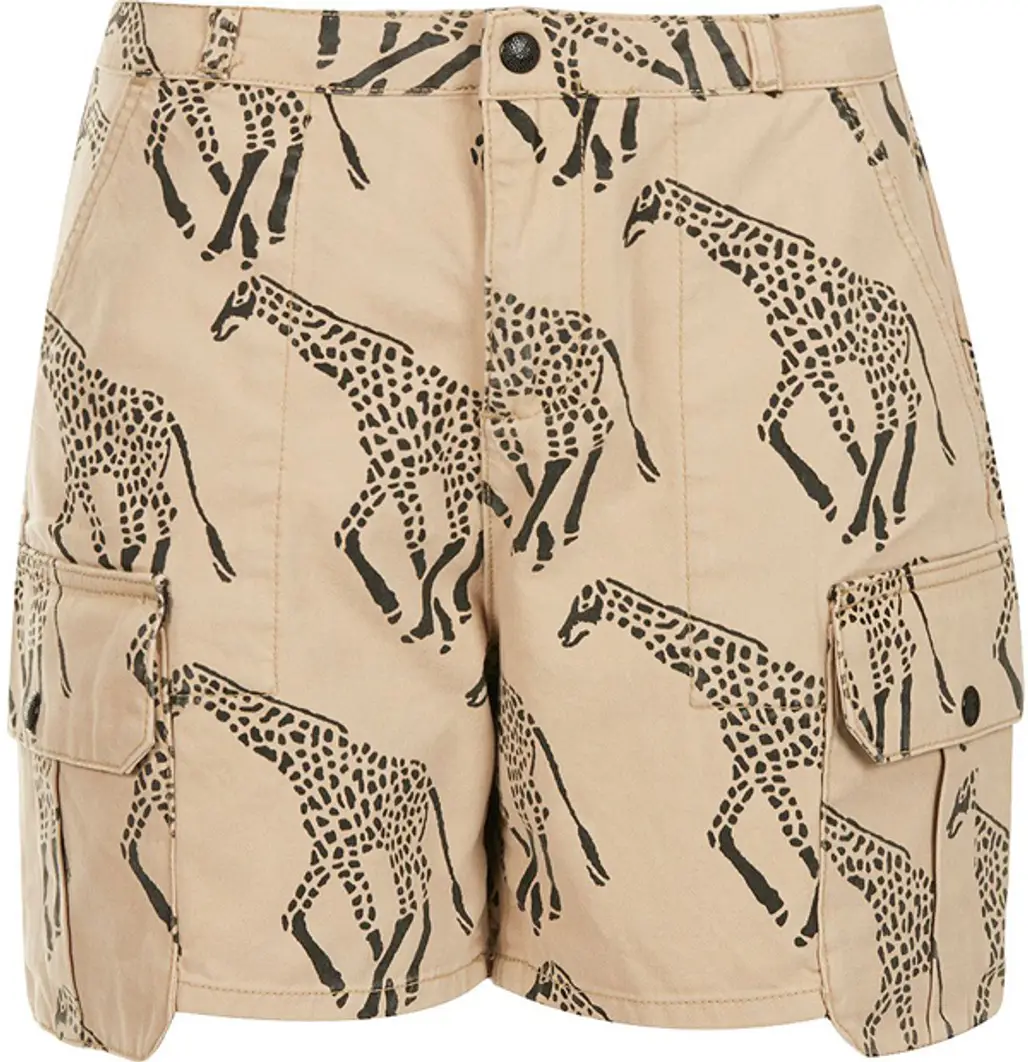 Giraffe Print Shorts