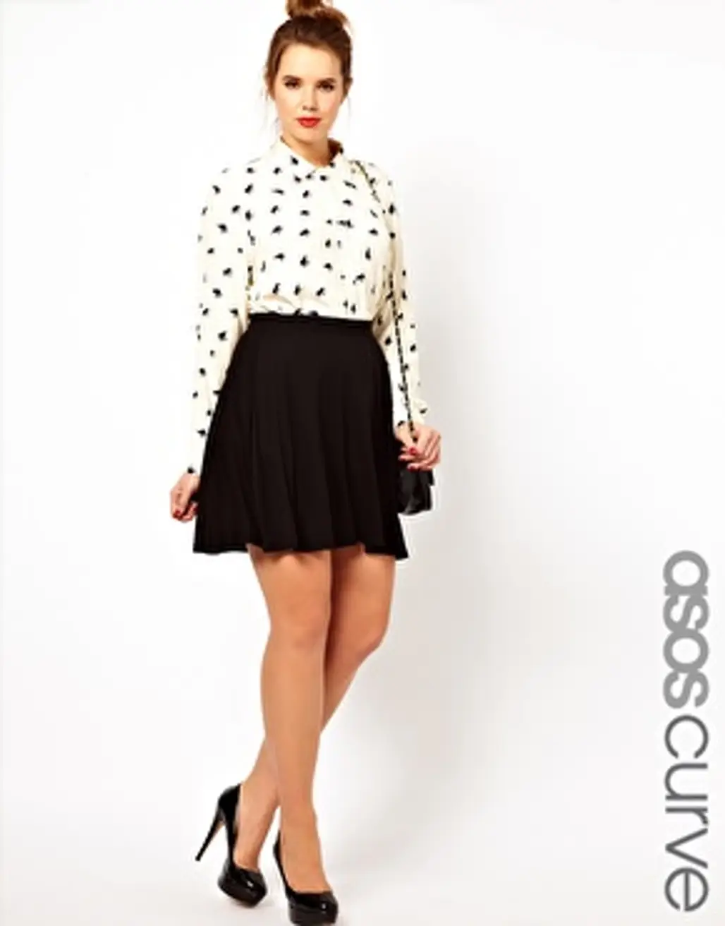 ASOS Curve Exclusive Skater Skirt in Jersey