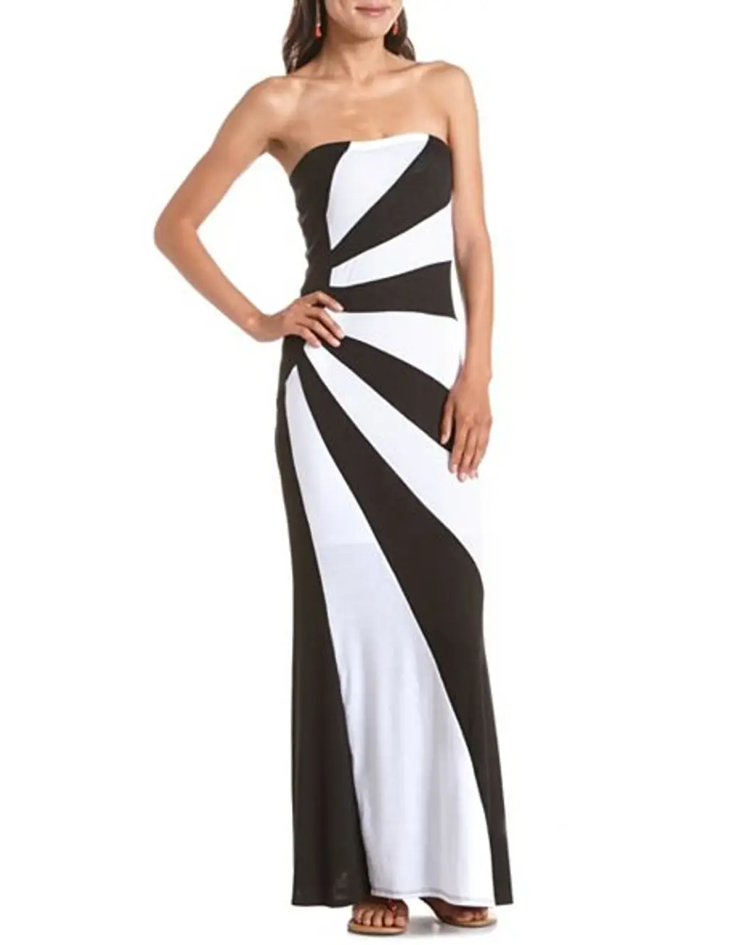 Sunburst Stripe Maxi Tube Dress
