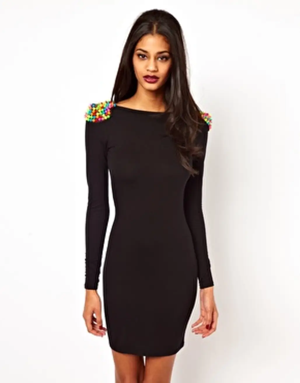 ASOS Bodycon Dress with Studded Shoulder
