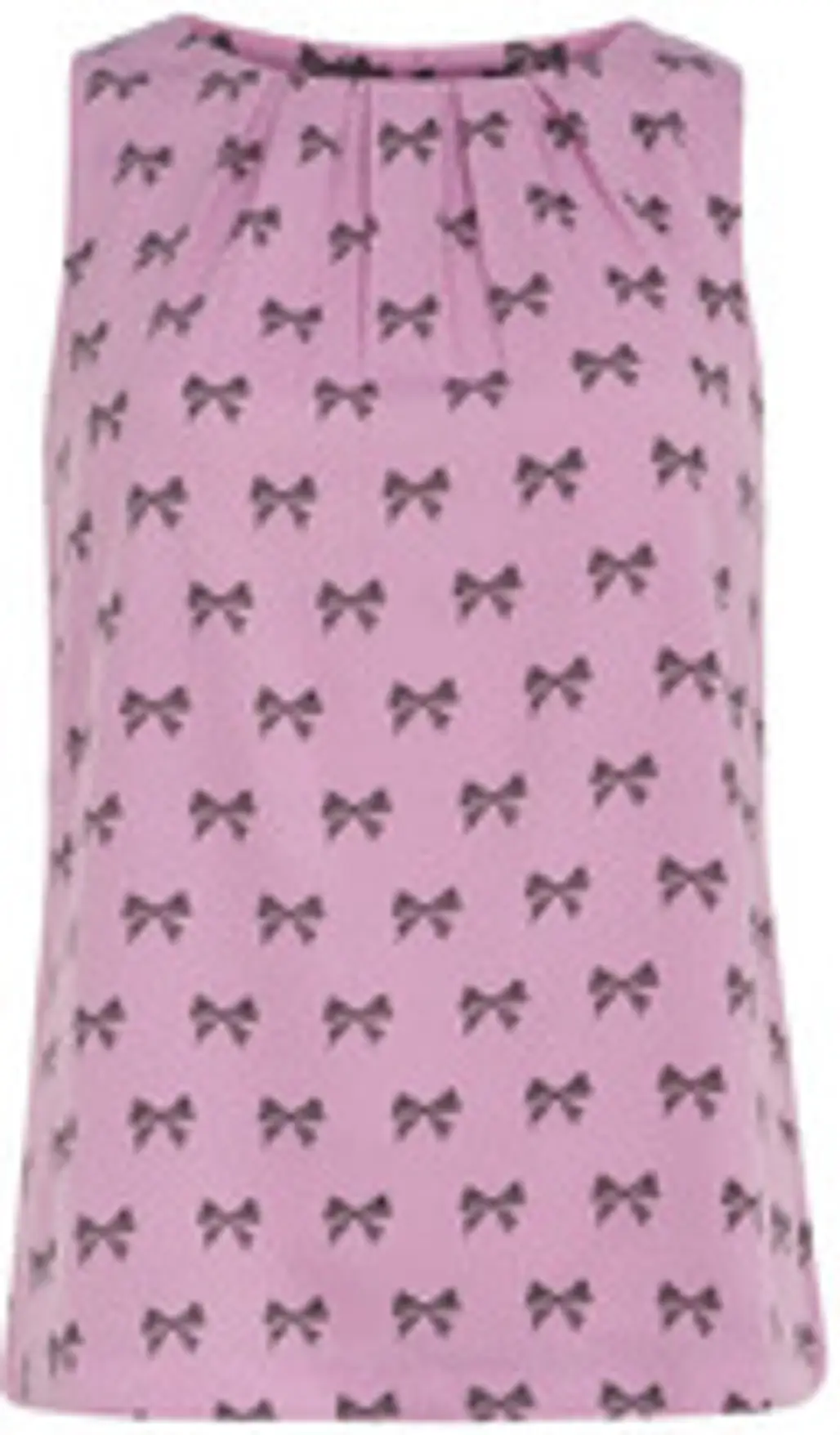 Lilac Bow Print Shell Top