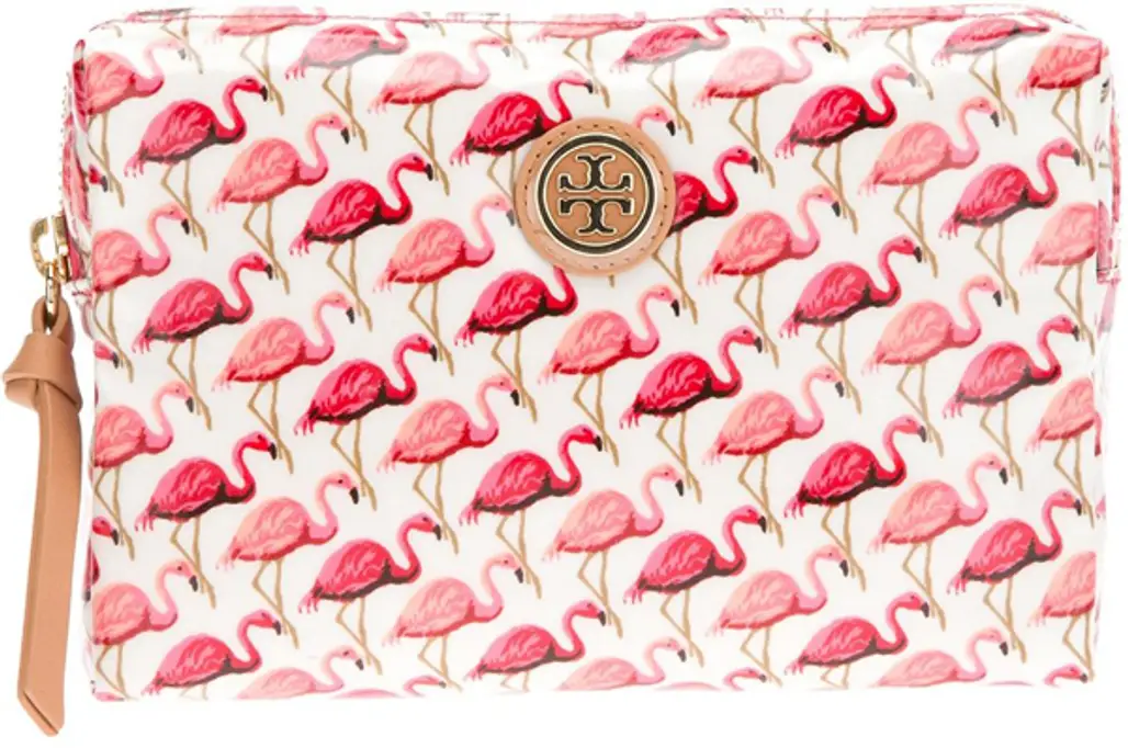 Flamingo Print Pouch