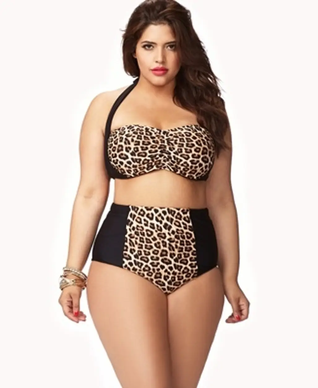 Leopard Print Halter Bikini