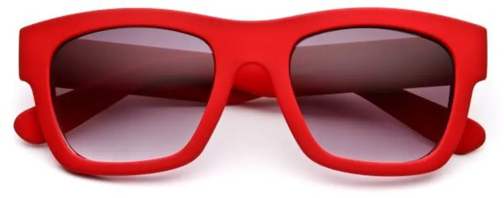 Benny Mid Matte Frame Wayfarer Sunglasses by 80’s Purple