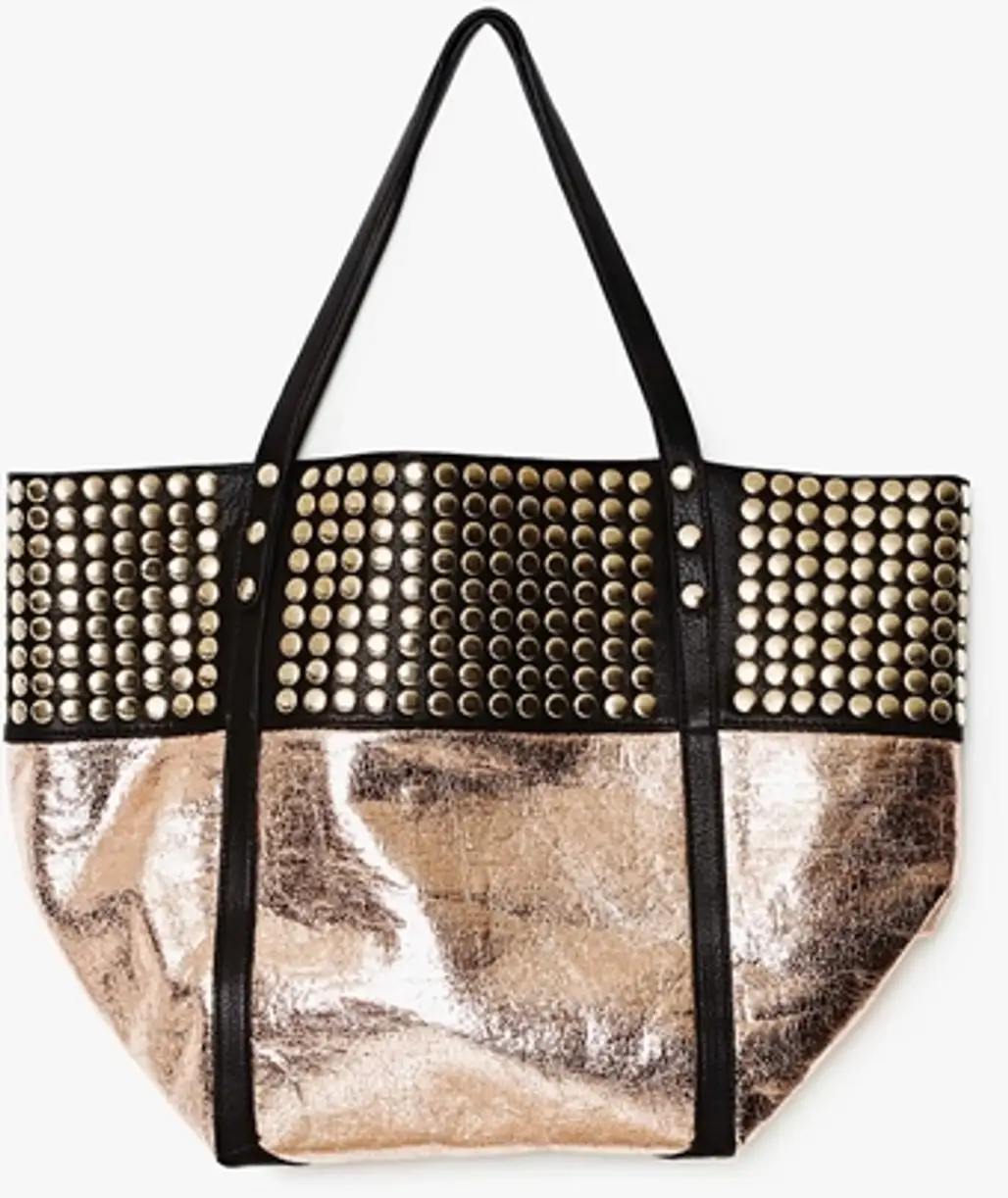 Nasty Gal All of the Gold Tote
