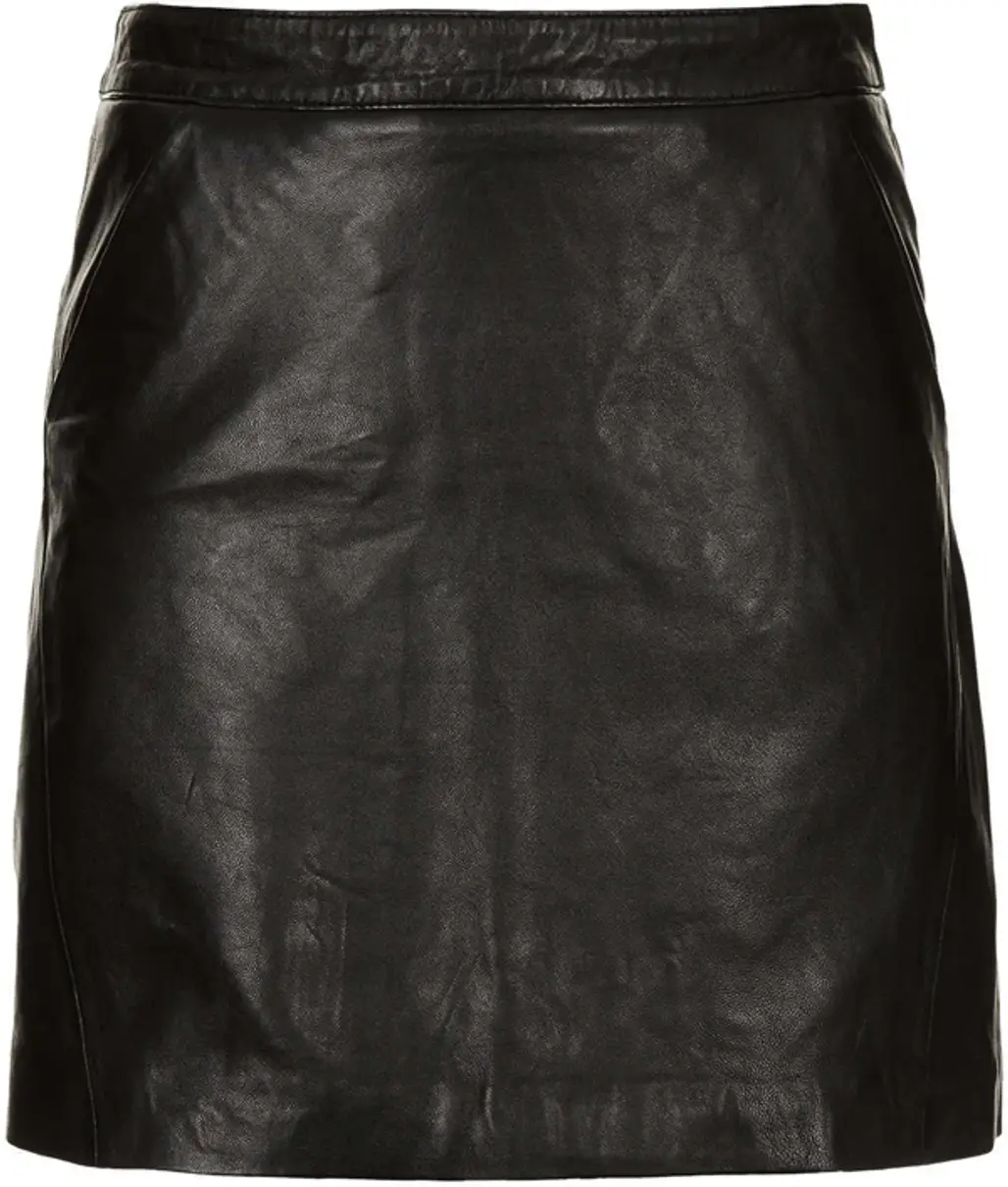 Leather a-line Skirt