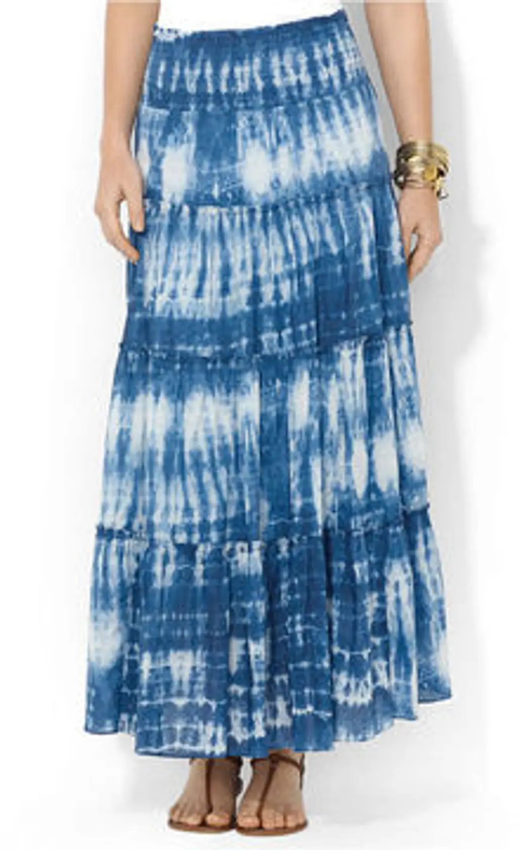 Lauren Jeans Co. Tie-Dye Ruffled Maxi Skirt