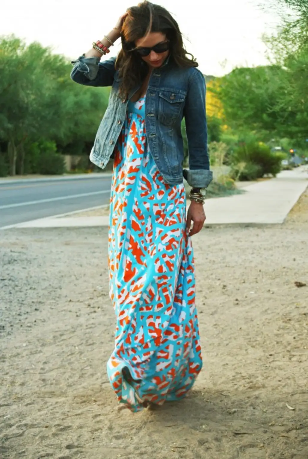 A Maxi with a Jean Jacket