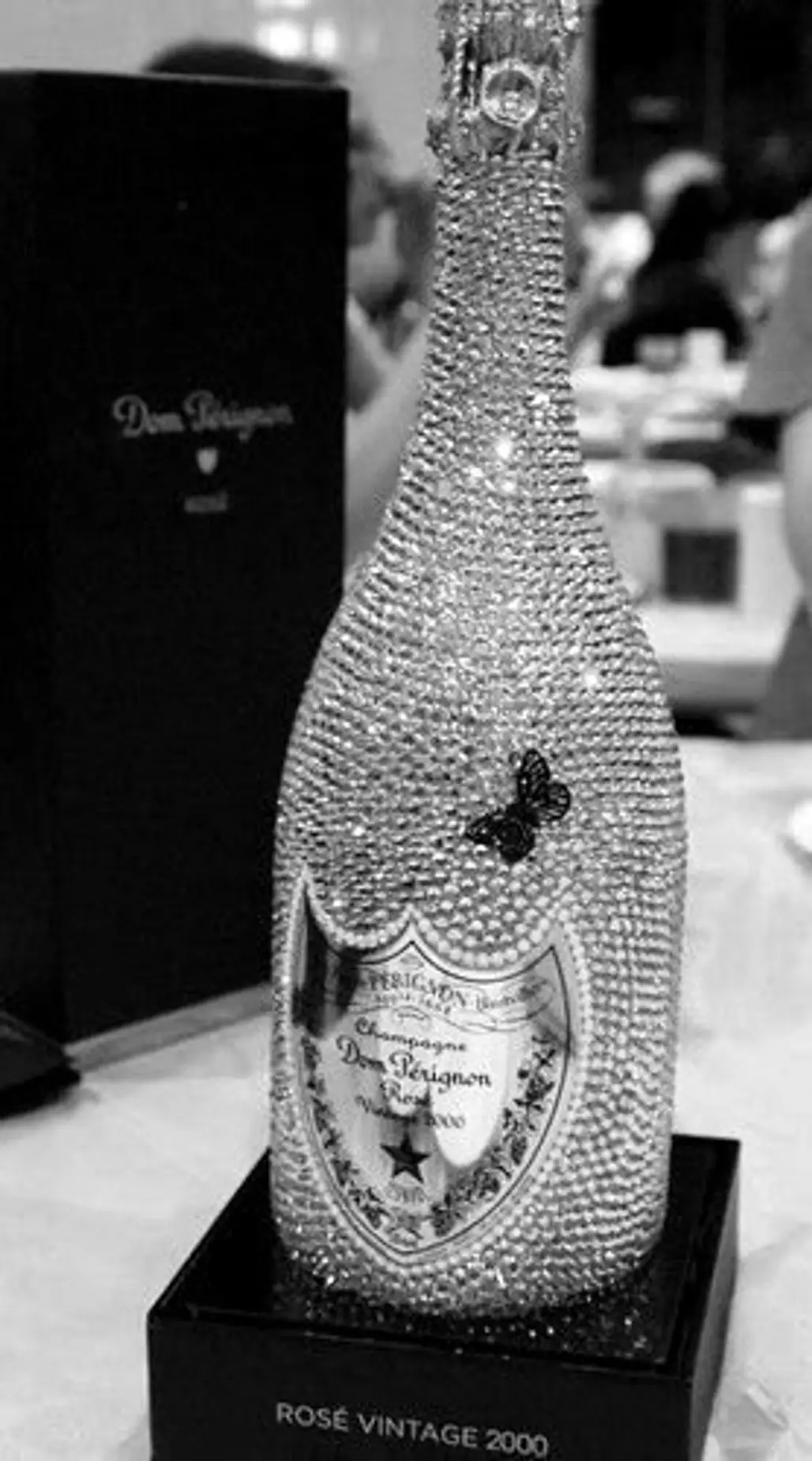 Swarovski-embellished Bottle of Vintage Dom Perignon Champagne