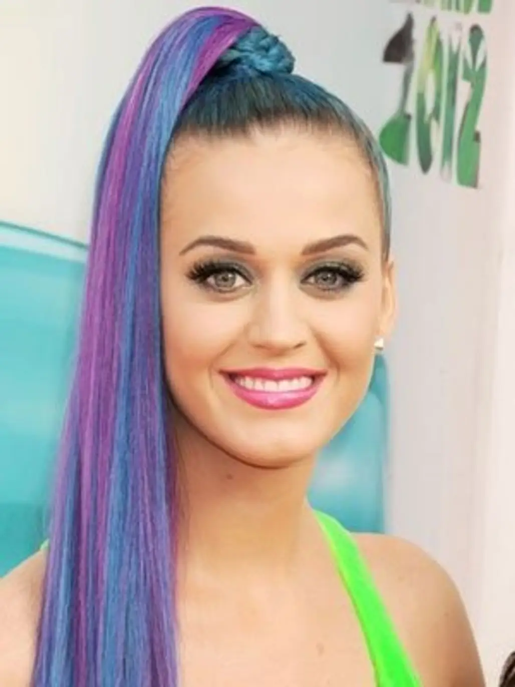 Purple and Blue Ponytail