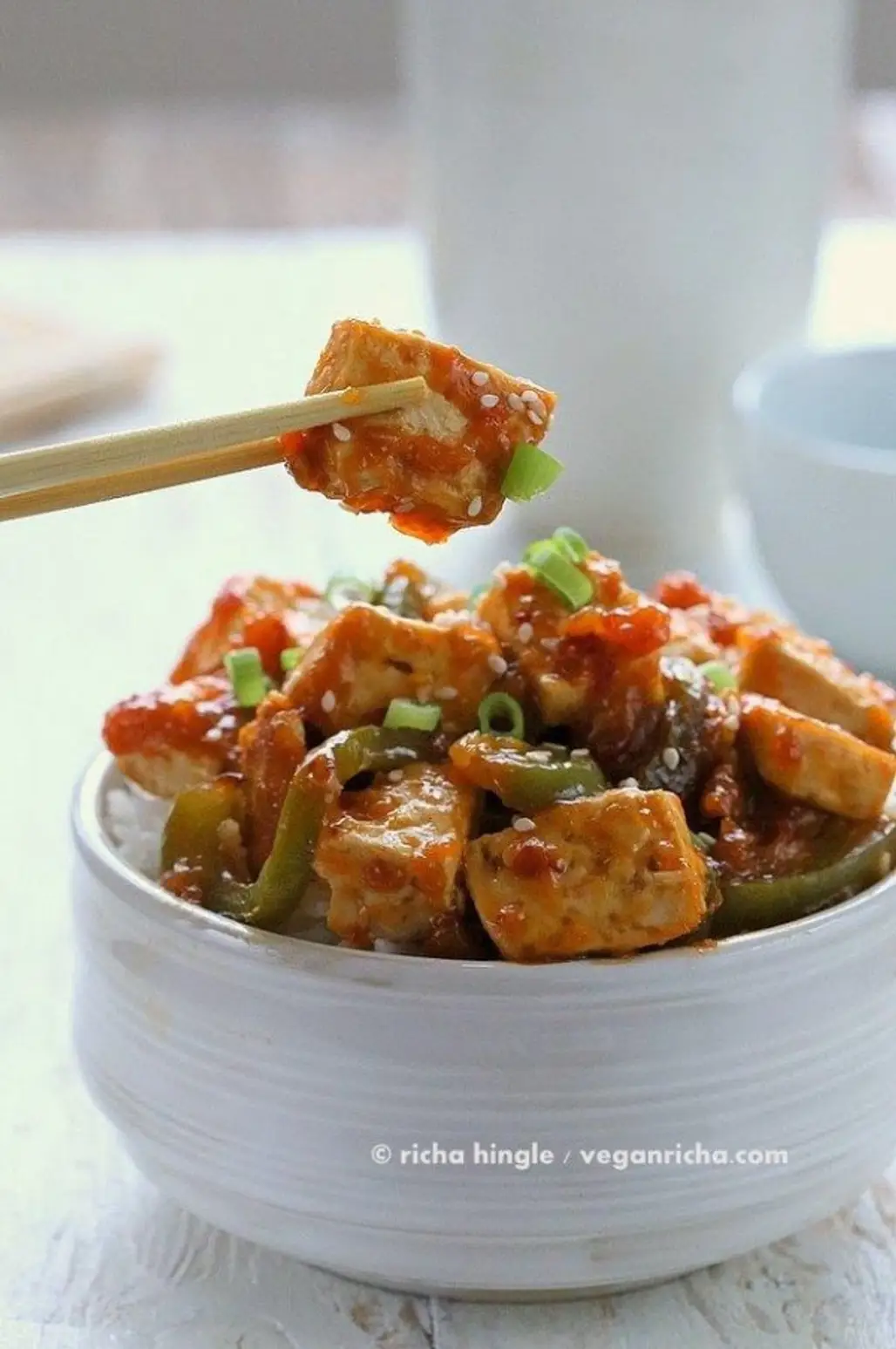 Spicy Orange Tofu and Peppers