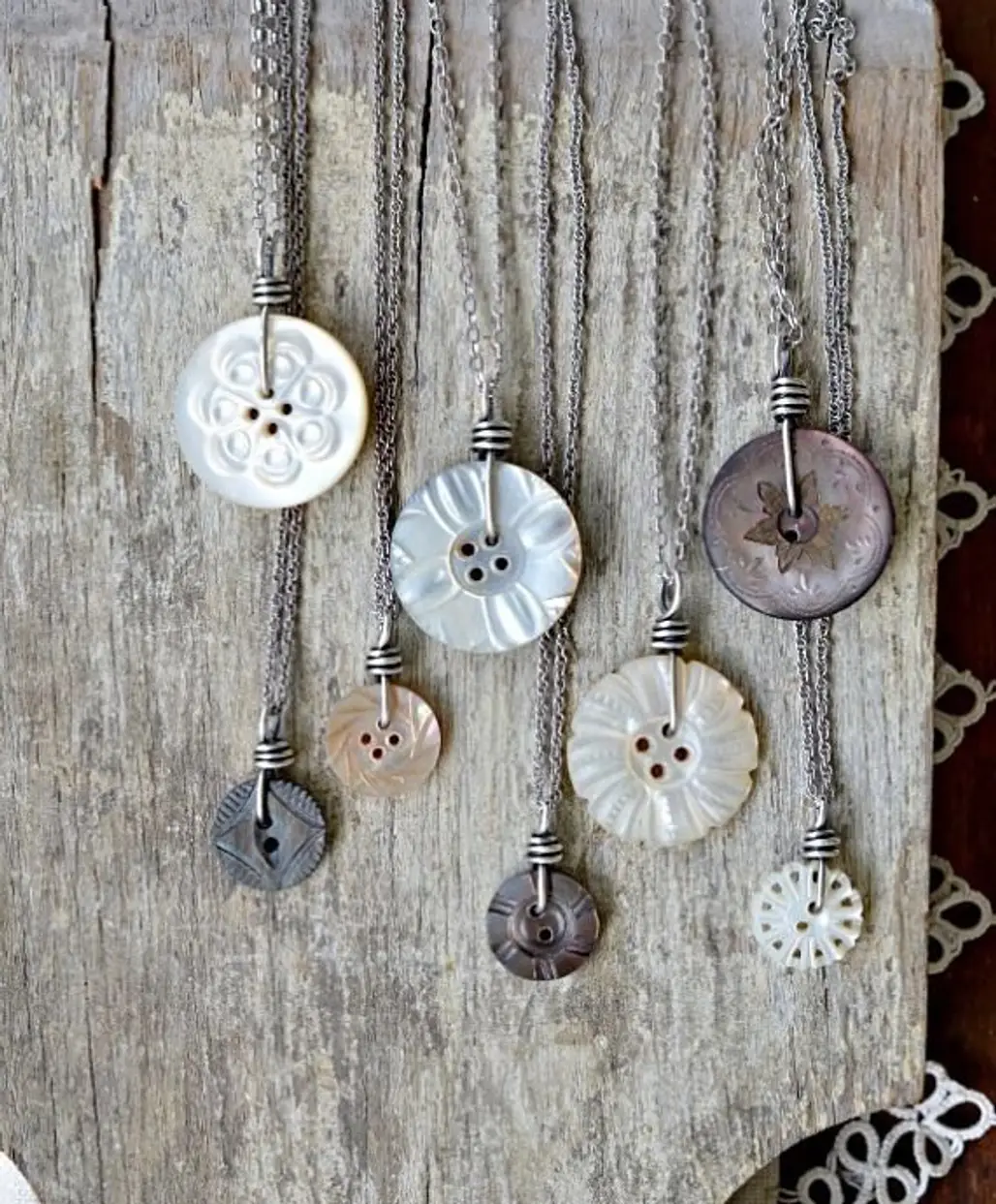 Make Wire Wrapped Pendants from Buttons