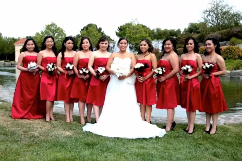 Red Bridal Party
