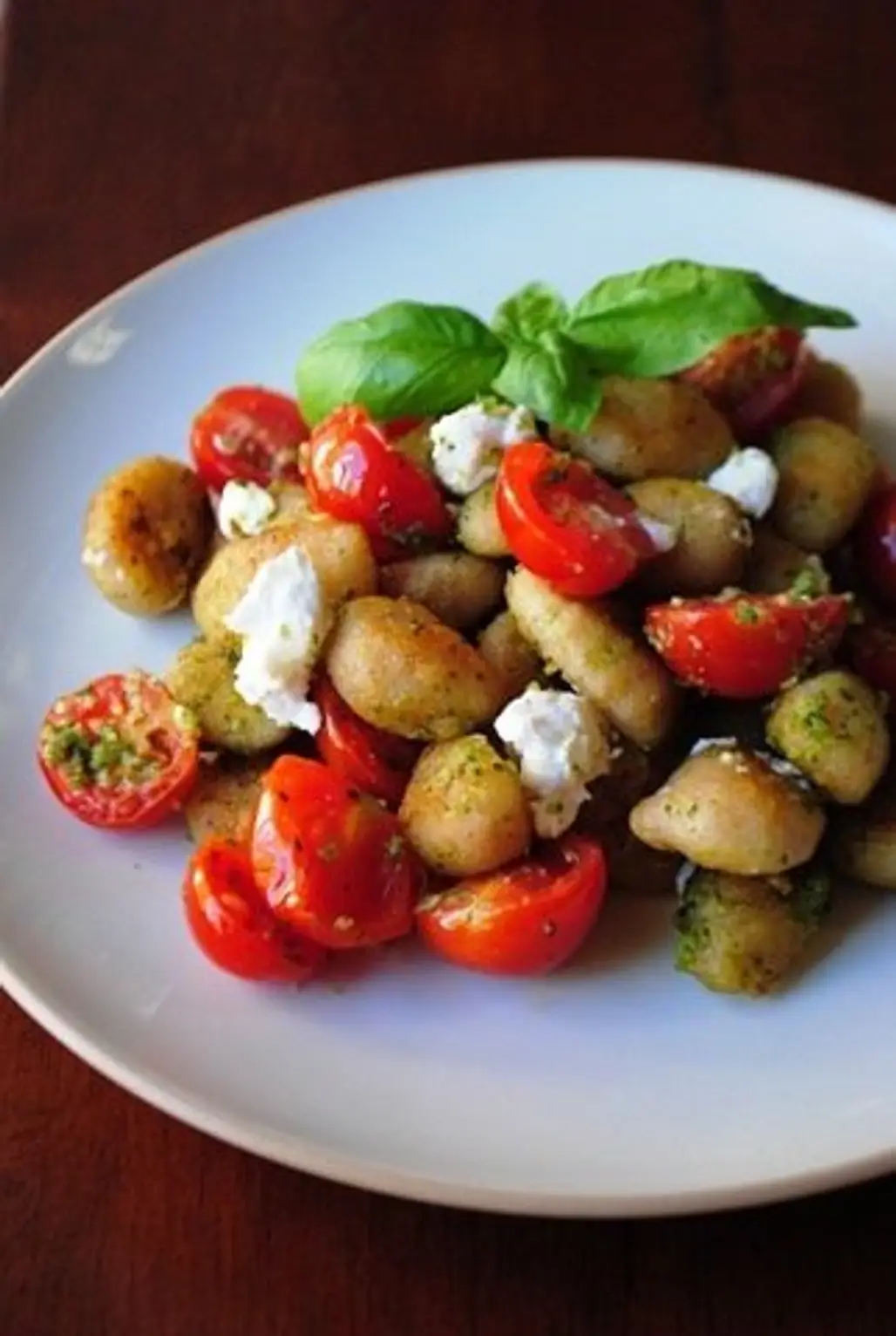Gnocci with Pesto and Goat Cheese