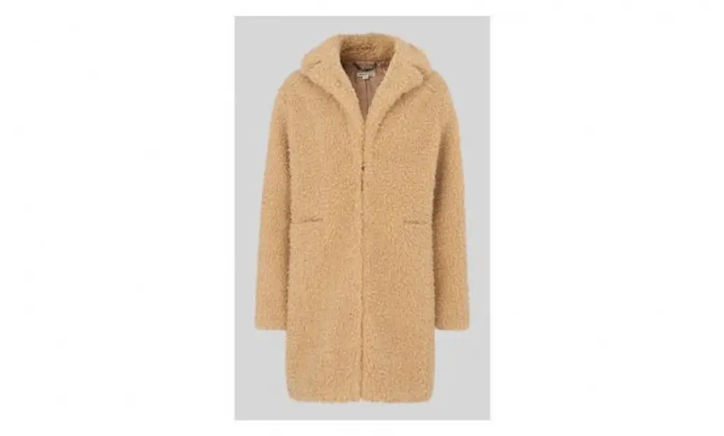 woolen, coat, beige, fur,