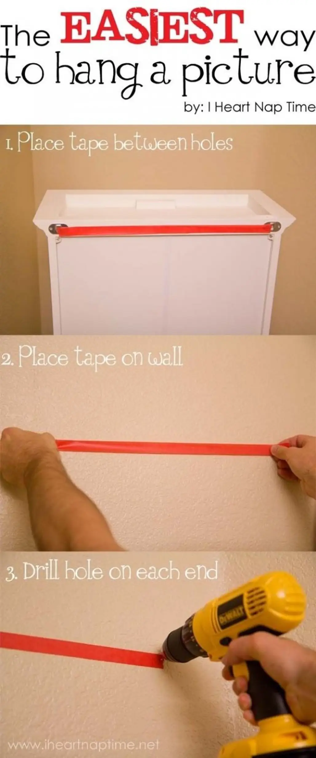 Use Tape to Hang a Picture Straight