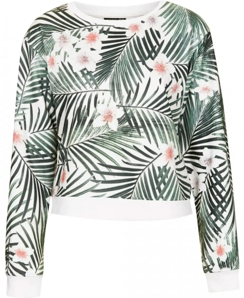 Topshop Palm Print Sweater