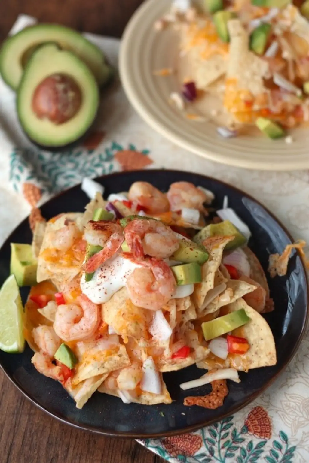 Shrimp Nachos with Tomatillo Salsa