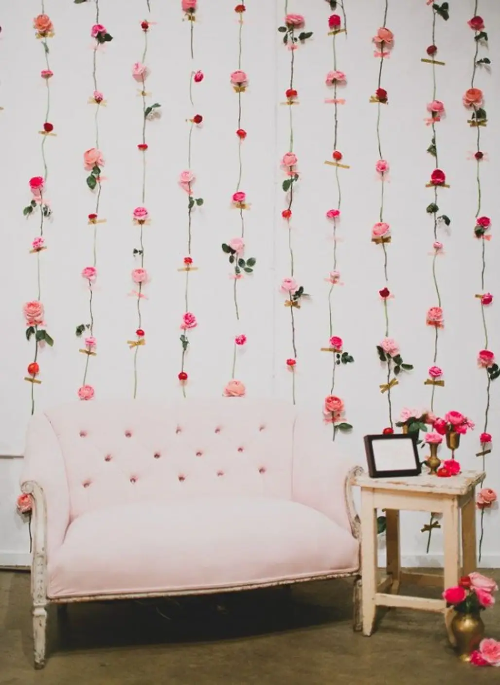 DIY Fresh Flower Wall for a Stunning Backdrop