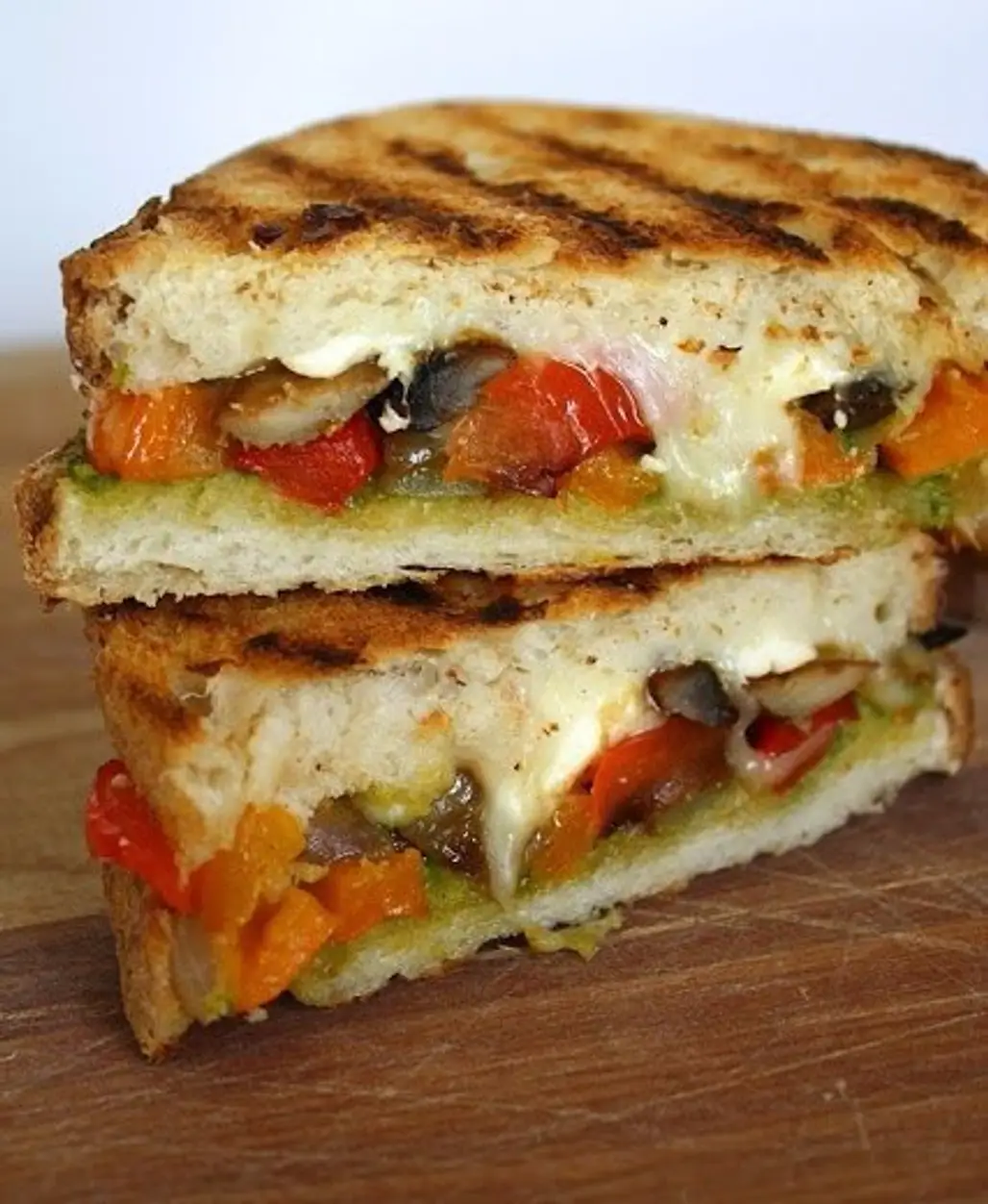 A Roasted Vegetable Panini with Pesto Will Get Your Mouth Watering