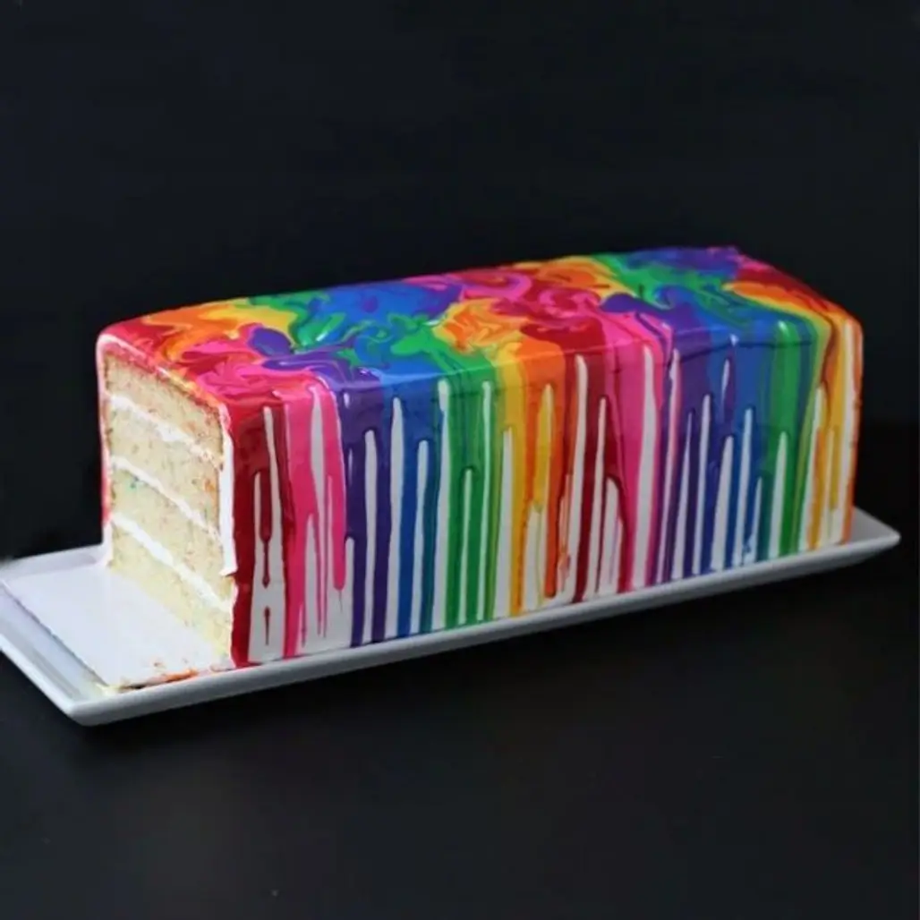 Paint Palette Rainbow Cake