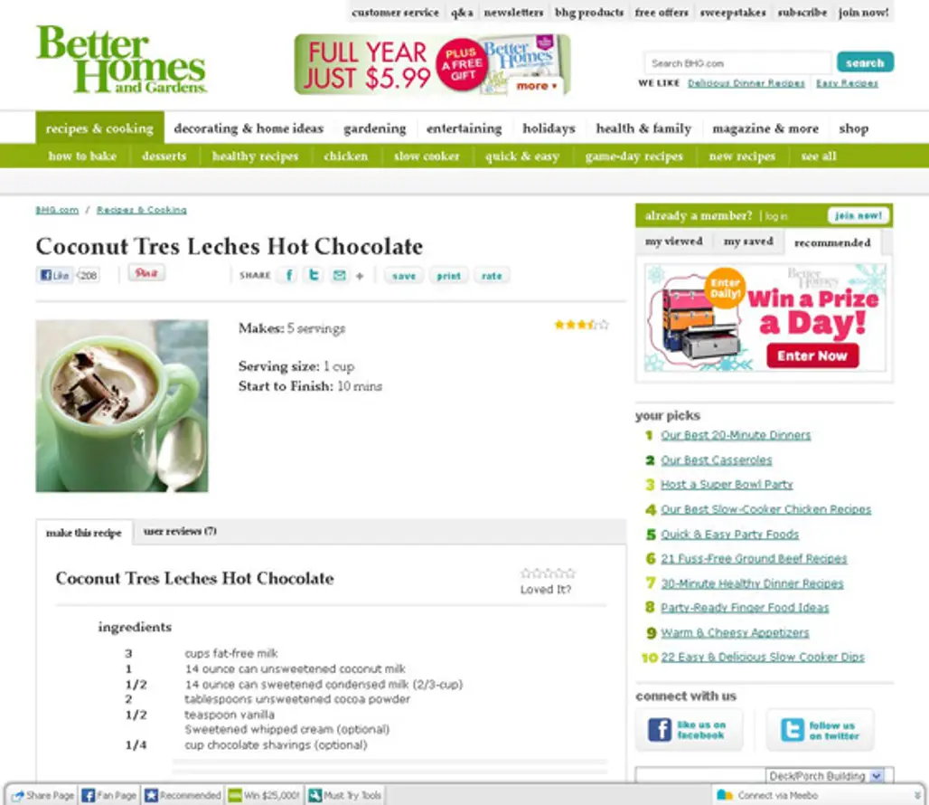 My Favorite Beverage Recipe - Coconut Tres Leches Hot Chocolate