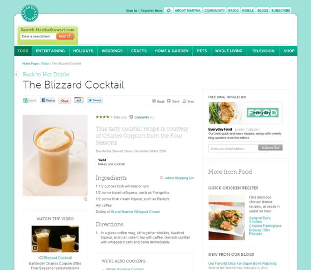 The Blizzard Cocktail