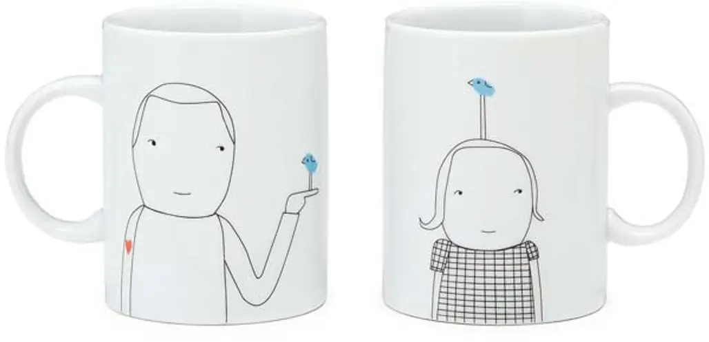 He/She Mug Set