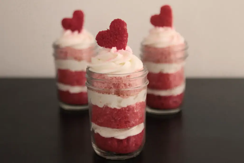 Strawberry Cake in a Jar...