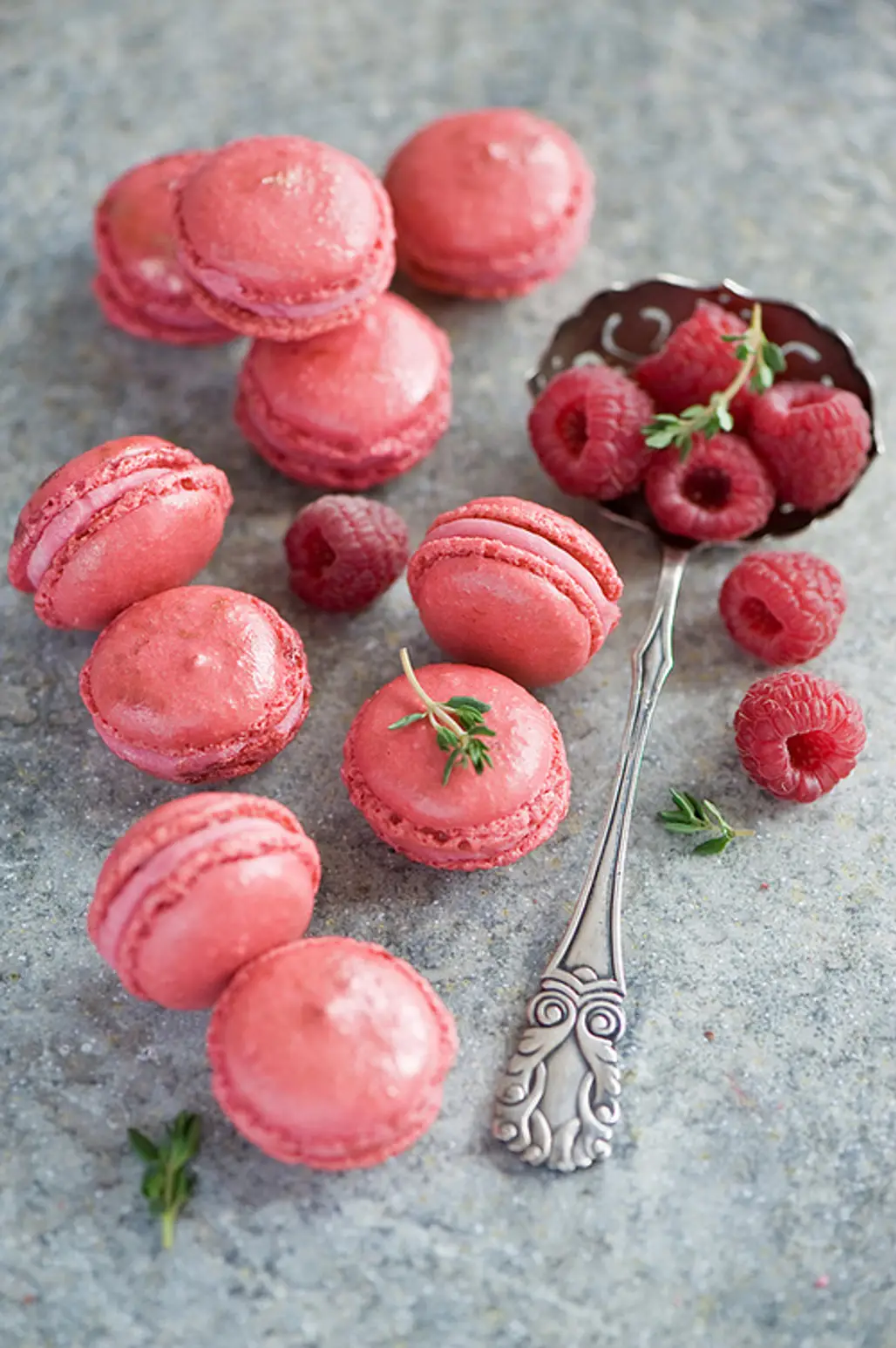 Raspberry Macarons