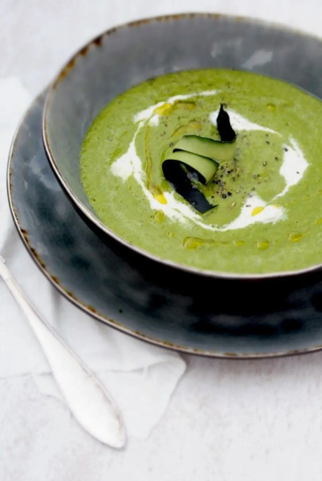 Kale Soup with Ginger “Cream”